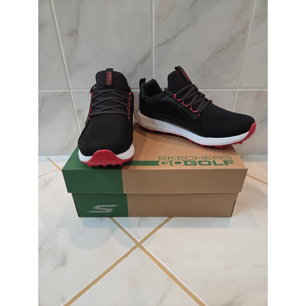 Skechers Lil Max Mojo Go Golf Shoe Cleat Black/red Boys Size 5